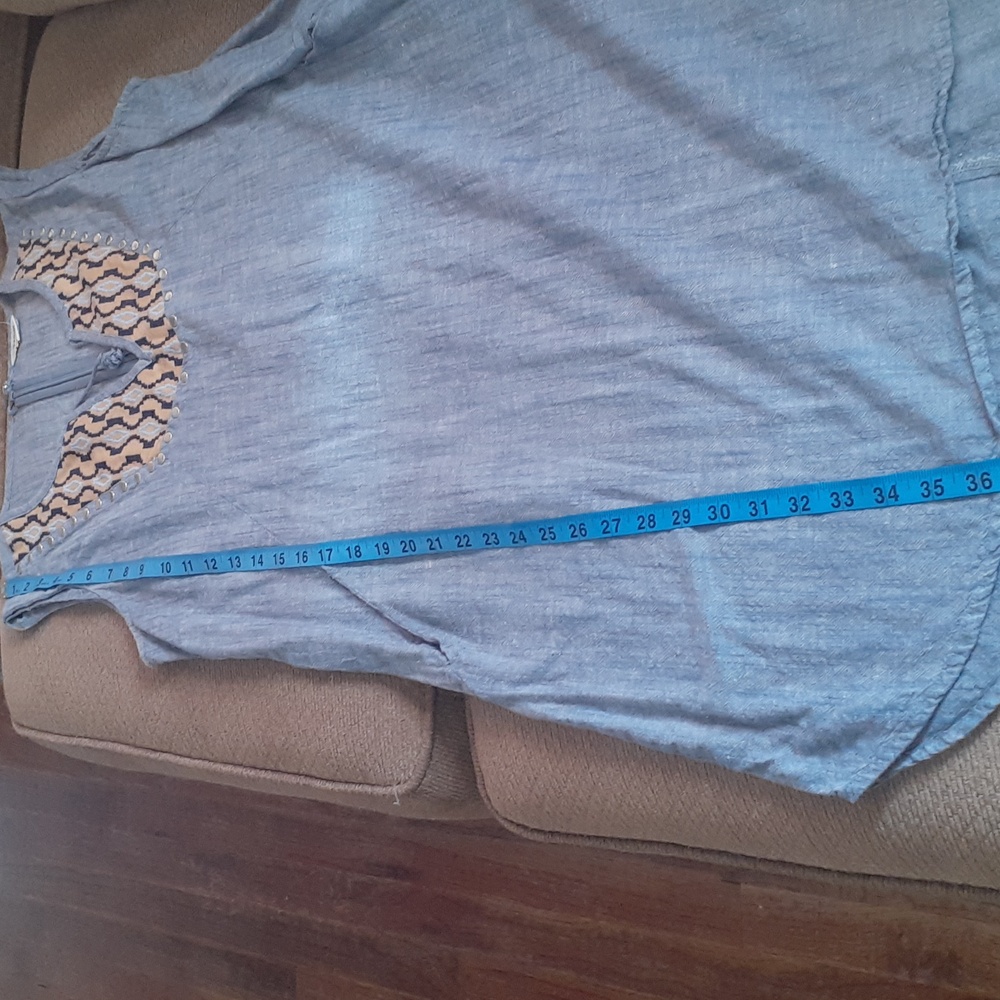 Ariat Blue Denim Dress with Brown Accents - Picture 4 of 8
